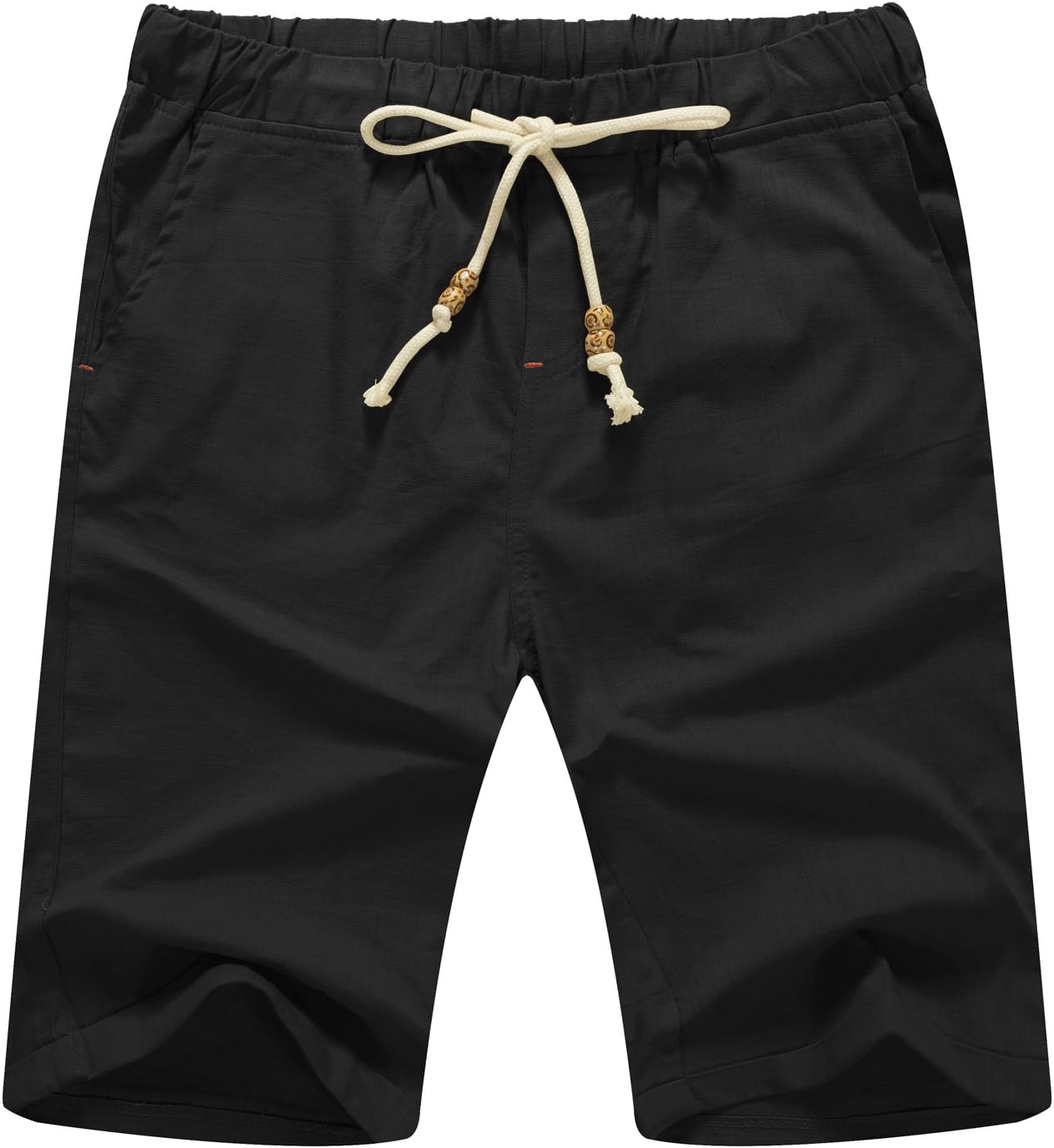 Men’s Linen Shorts Casual Drawstring Summer Beach Shorts