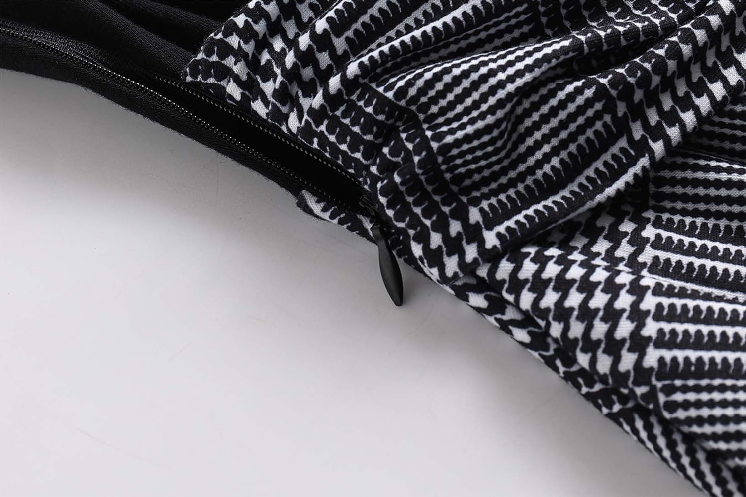 Women's Elegant Criss-Cross V Neck Vintage Short Sleeve Work Casual Fit and Flare Tea Dress with Pockets