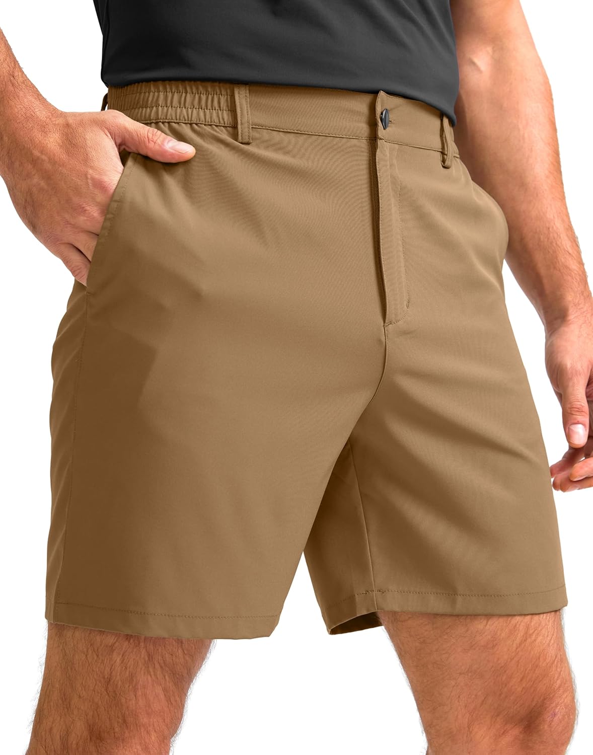 Men's Casual Shorts 7" Lightweight Golf Shorts for Men Stretch with 3 Pockets Quick Dry Breathable Work Shorts