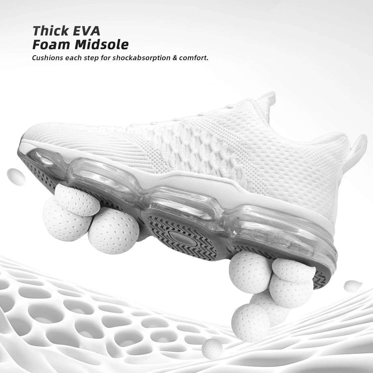 Mens Air Cushion Running Shoes Fashion Casual Walking Tennis Sneakers Non Slip Breathable Trail Sport Gym