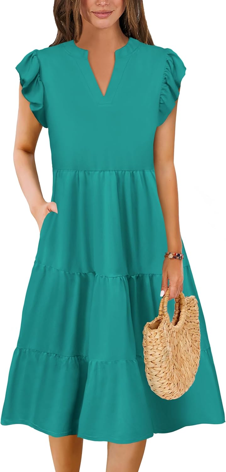 Summer Dresses for Women 2025 Elegant Classy Casual Plus Size Spring Midi Fashion Dress S-XXL