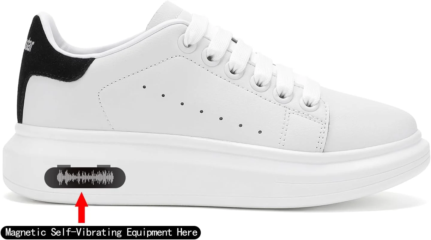 Women's Fashion Sneakers,Vibration Height Increase Shoes Lightweight Comfortable Casual Skateboarding Walking Shoes